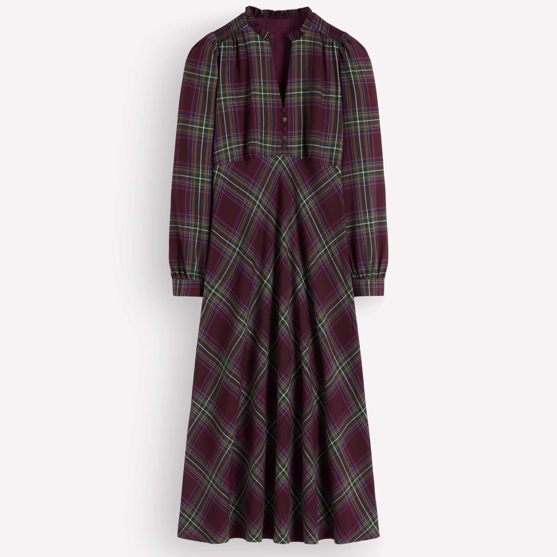 Boden, Checked Midi Dress