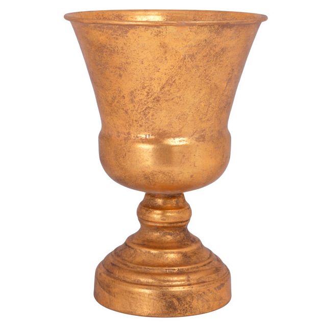 Rosdorf Park Metal Planter Gold | Wayfair