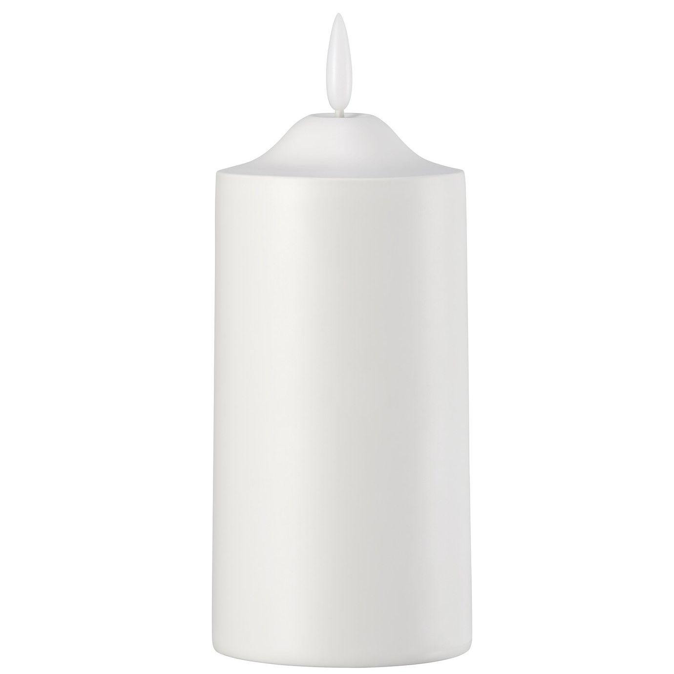 Sm&amp;Aring;lom Led Pillar Candle - Battery Operated White 5 1/2 "