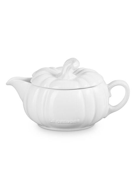 Le Creuset, Stoneware Pumpkin Gravy Jug, White