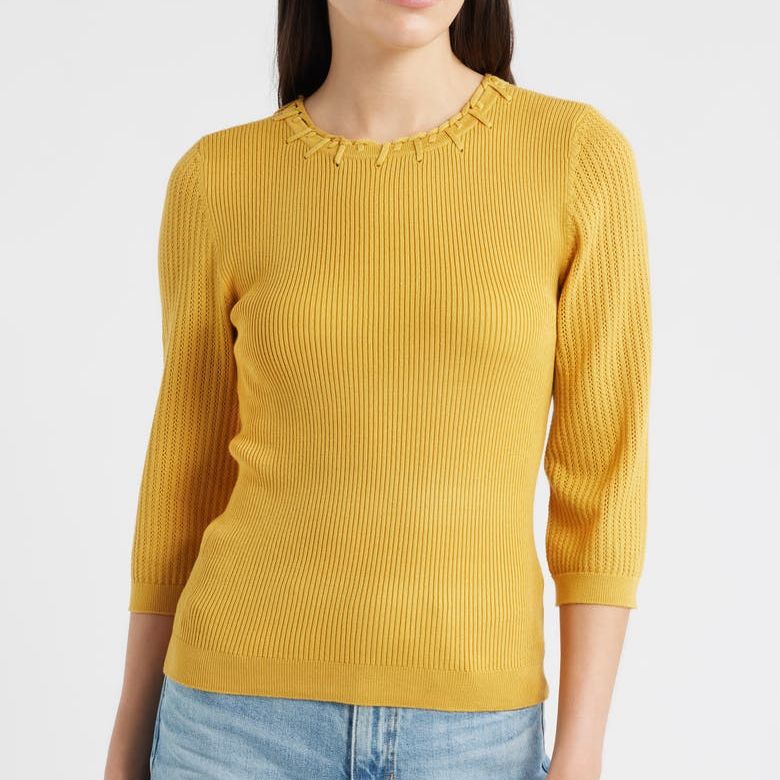 Elbow Sleeve Rib Sweater