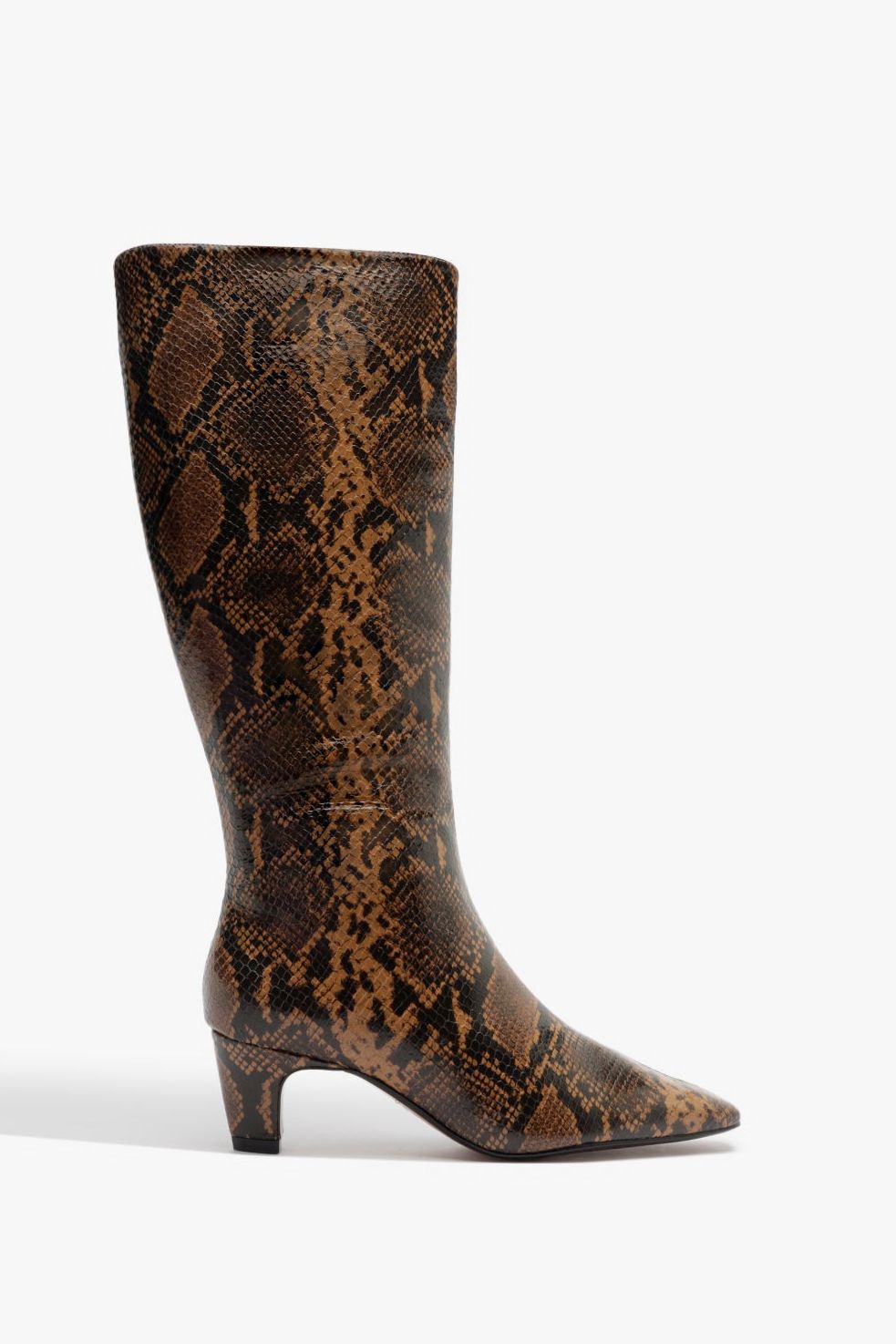 Dellia Up Casual Boot - 5 / Pecan Brown / Snake