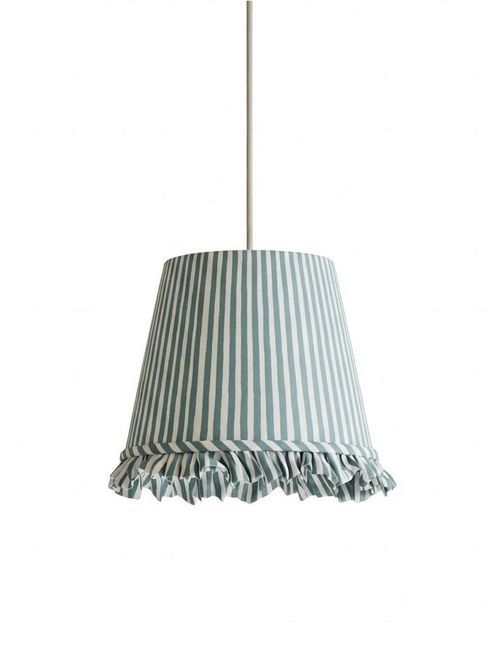 Watercolour Stripe Ruffle Edge Lamp Shade