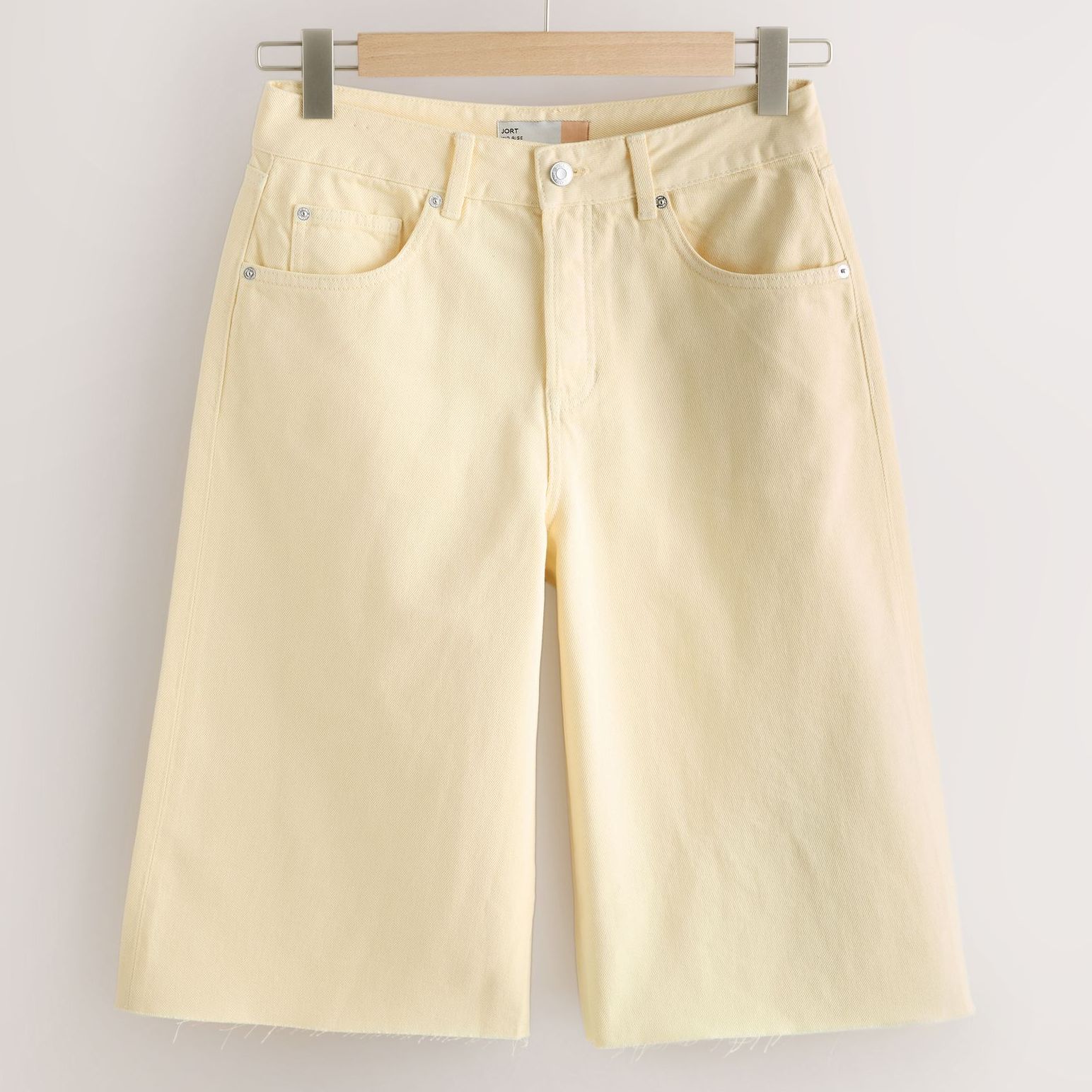 Butter Yellow Knee Length Denim Jort Shorts - Size 6