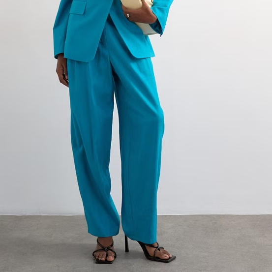 Topshop, Linen Rich Flared Trousers