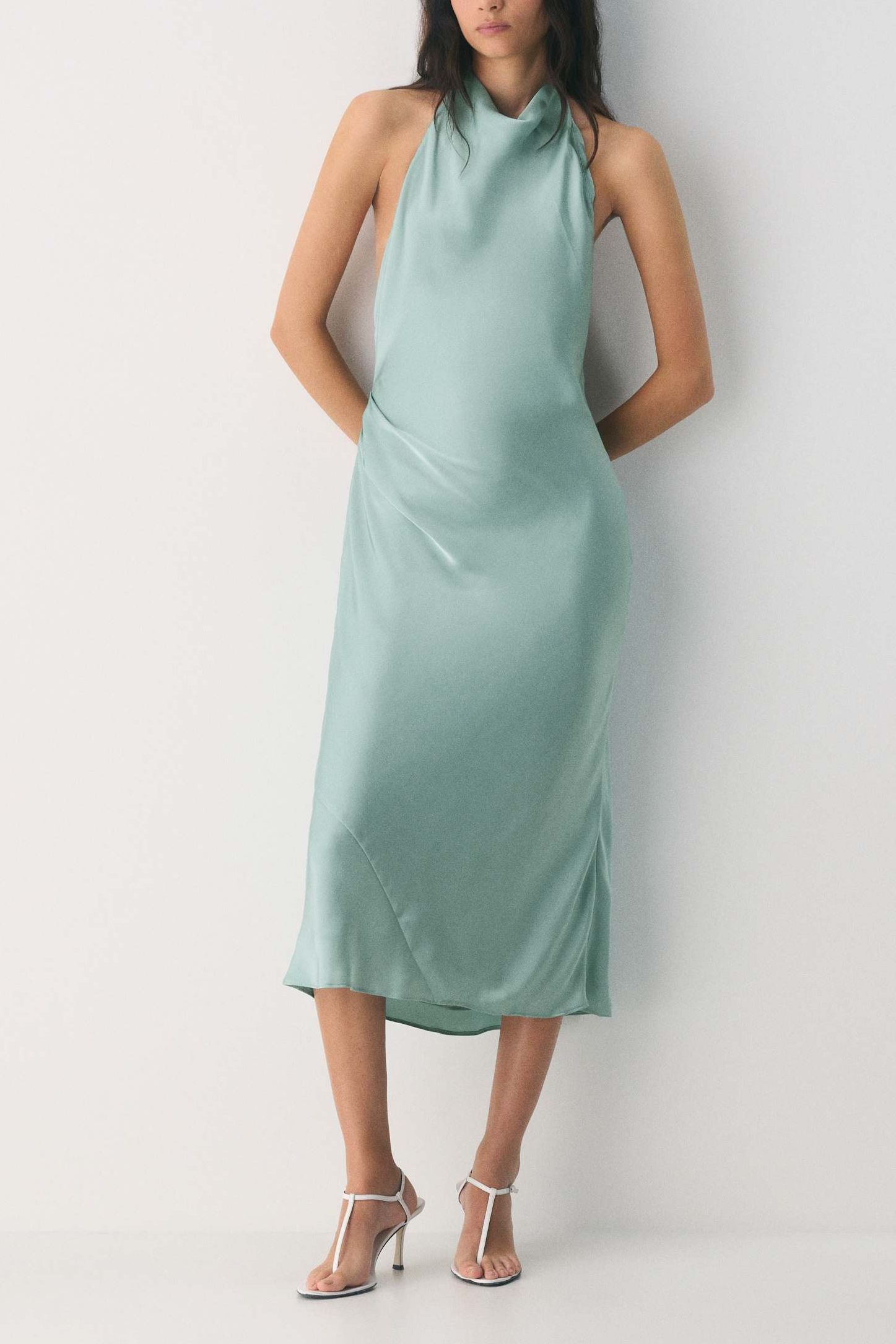 Audience Satin Halter Dress