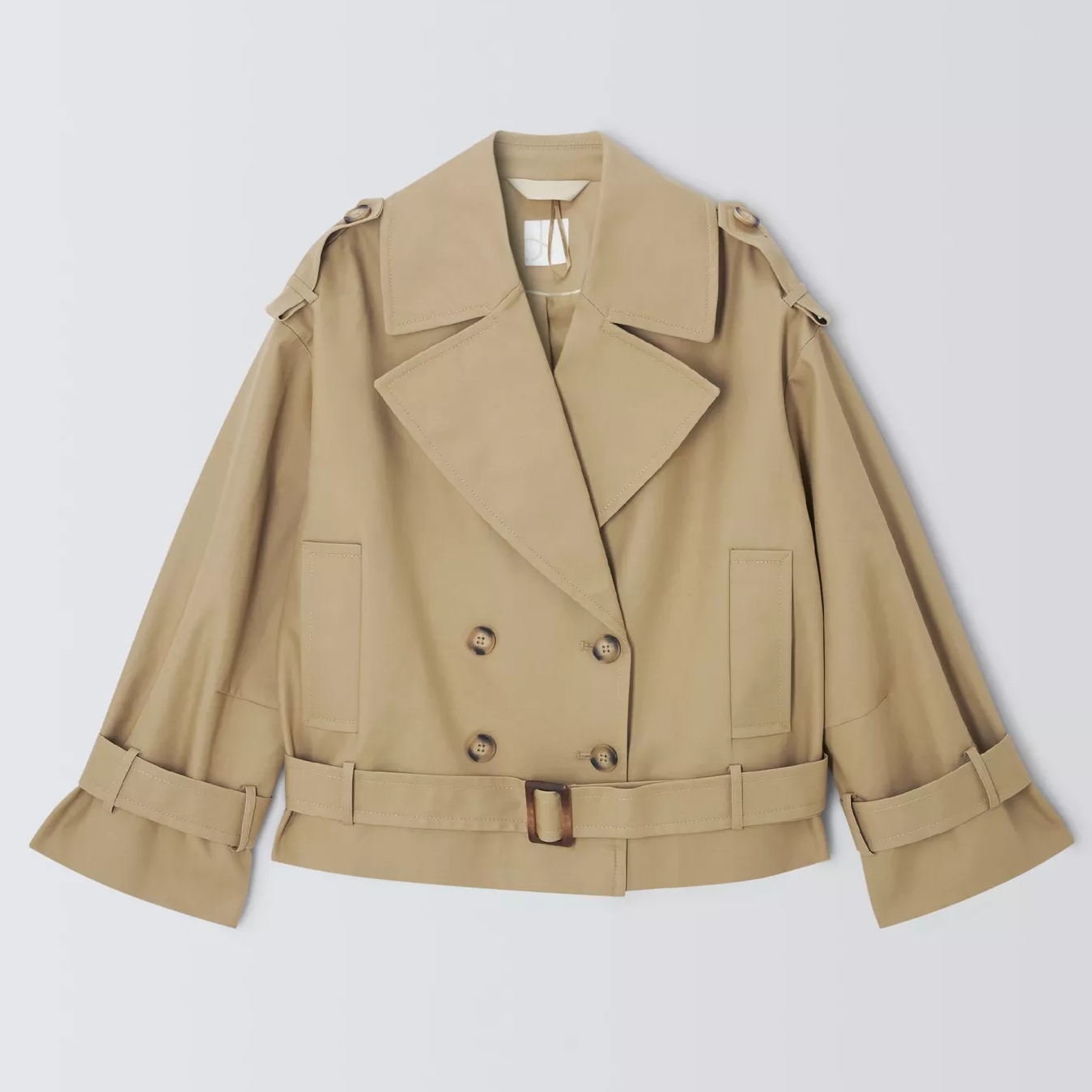 John Lewis, crop trench coat