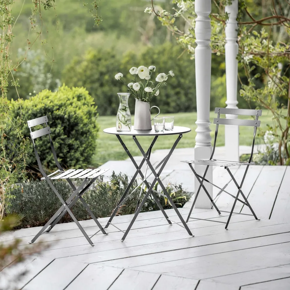 Rive Droite Bistro Set - Steel, Silver, Small