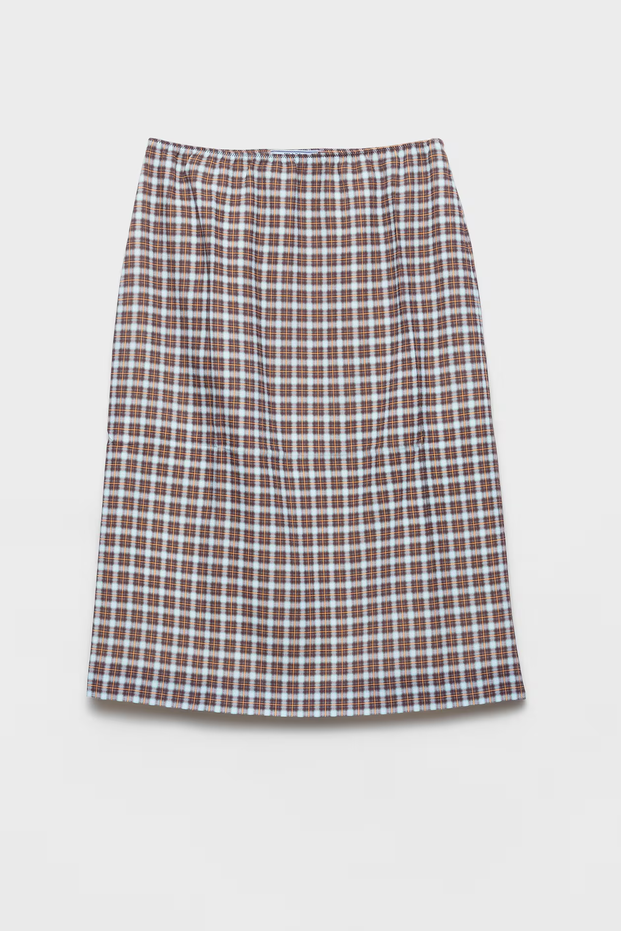 Prada Checked stretch georgette skirt