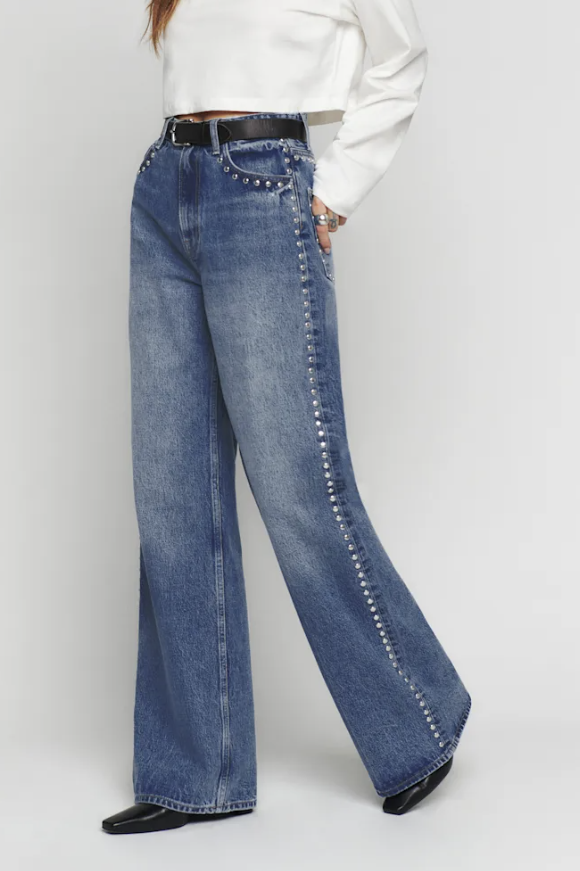 Reformation, Cary High Rise Slouchy Wide Leg Jeans
