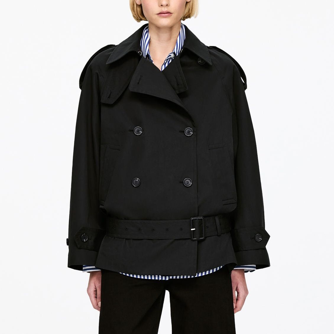Oversized Trench Jacket &amp;ndash; Black &amp;ndash; Women &amp;ndash; Arket Gb