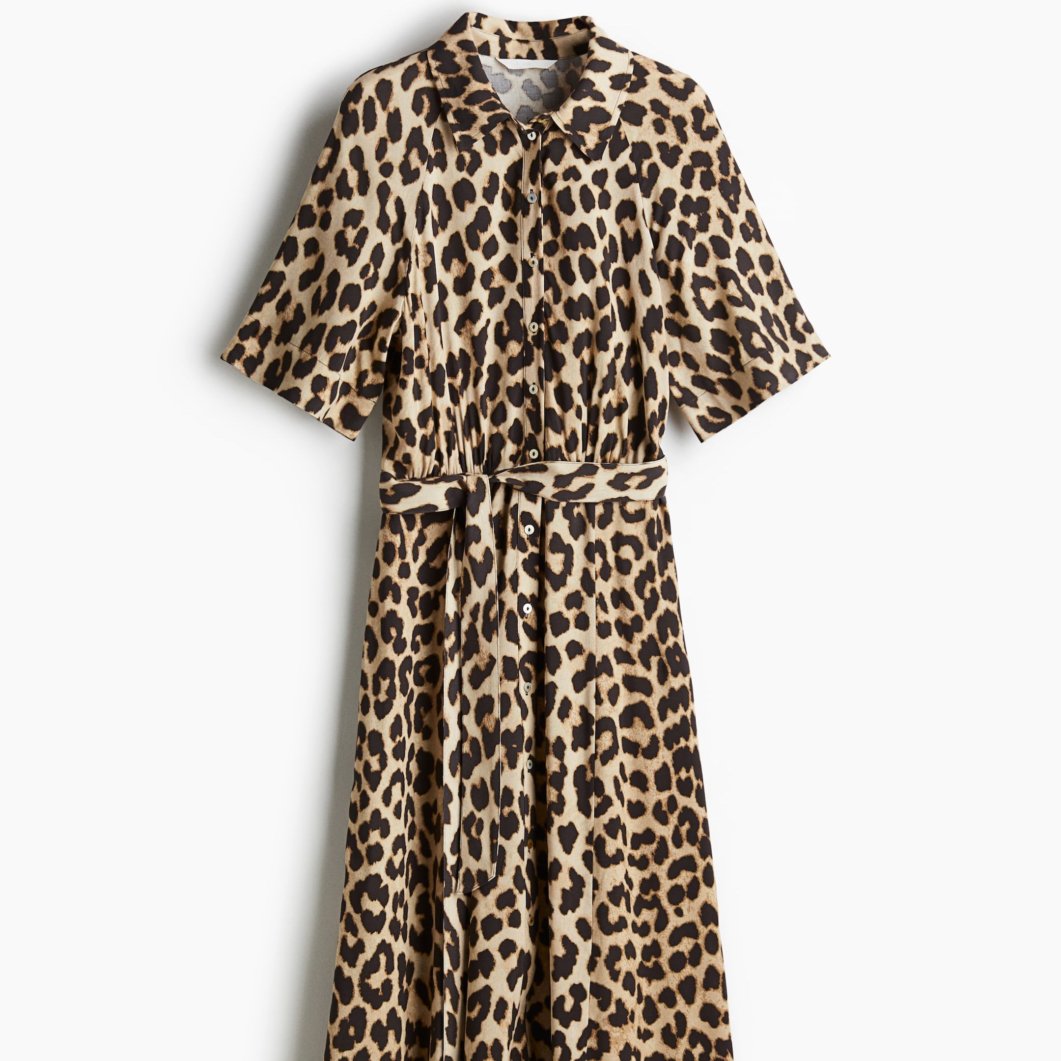 Tie-Belt Shirt Dress