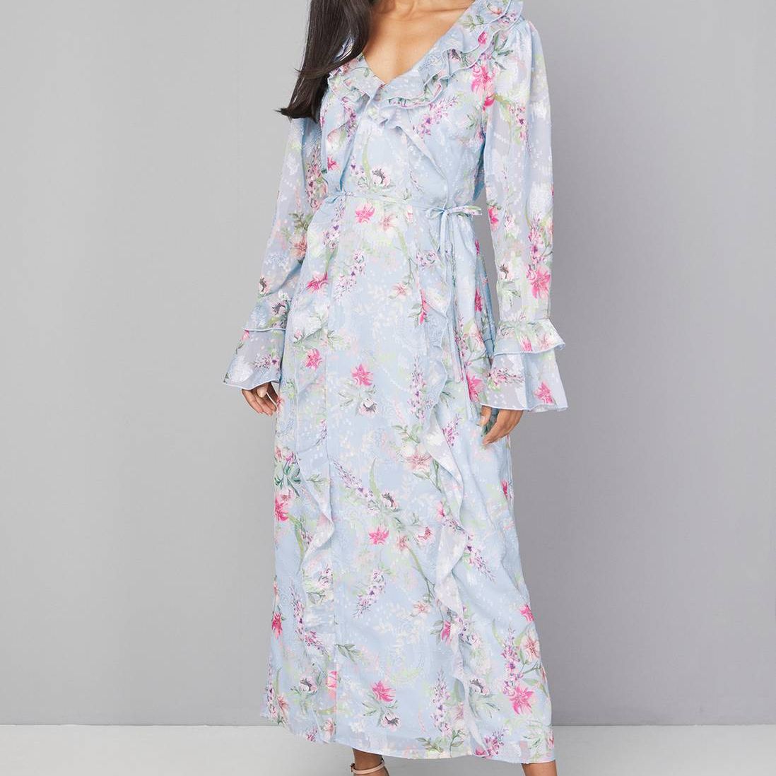 Wallis Blue Floral Floaty Dress