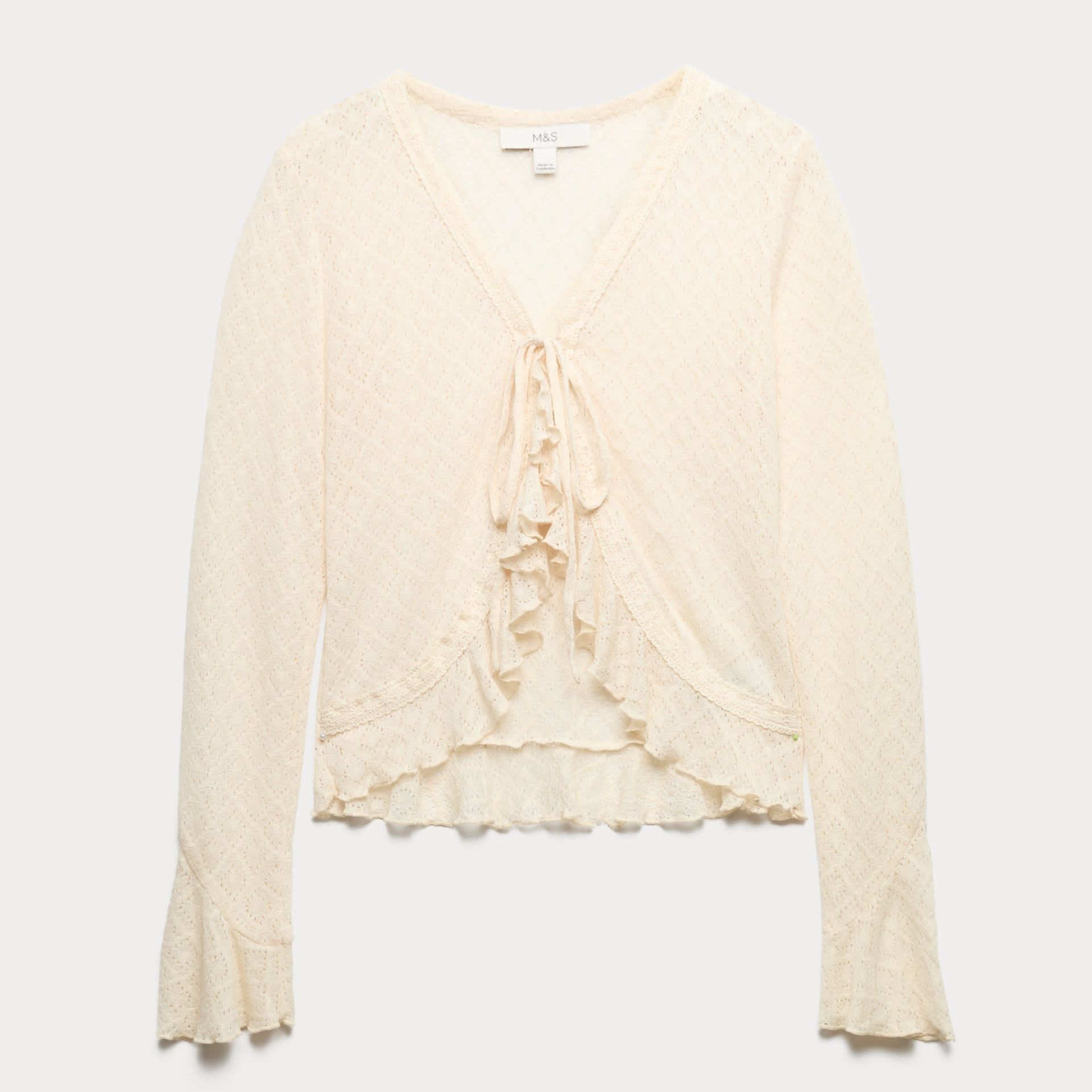 Crochet Tie Fastening Cardigan