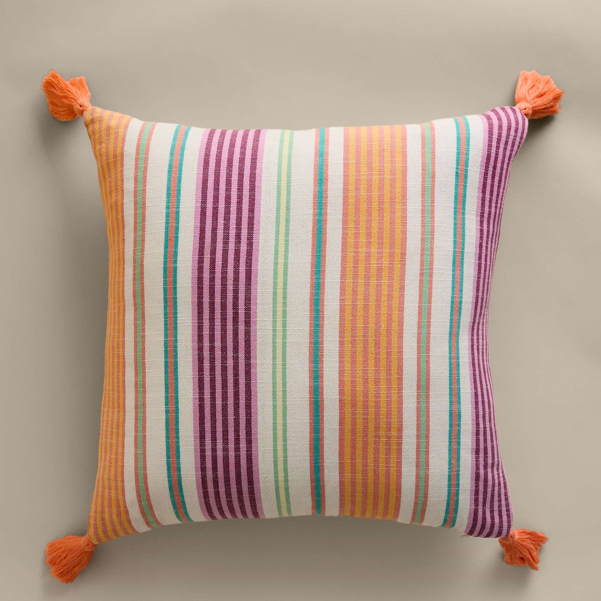 Pure Cotton Woven Striped Outdoor Cushion