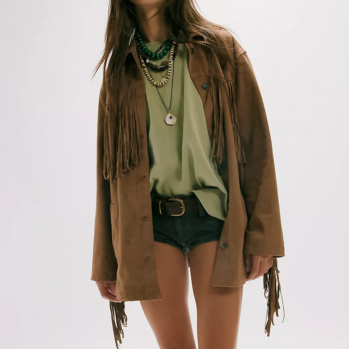We the Free Fringe Out Vegan Suede Jacket