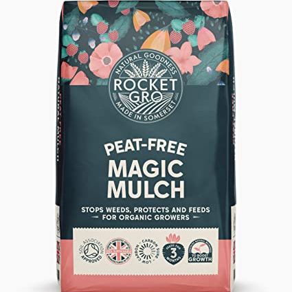 Rocketgro Organic Magic Mulch - 50l - Chemical-Free Natural Garden Mulch, Eco-Friendly Organic Fertilizer for Soil Enrichment, Enriched With N:p:k, Microbes &amp;amp; Nutrients