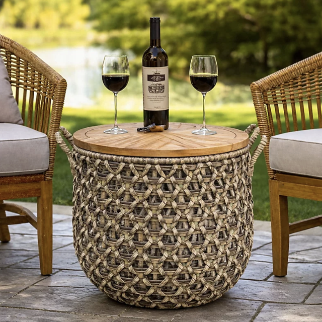 Woven storage table from B&amp;amp;Q