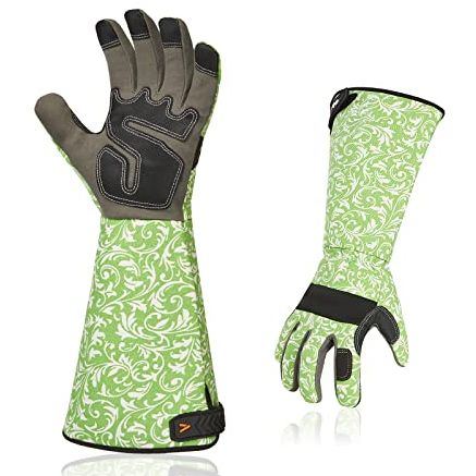 Vgo... 1 Pair Gardening Gloves Ladies,safety Work Gloves,long Sleeves Gauntlet,puncture Proof,touchscreen(size M,green,al6608-Fm)