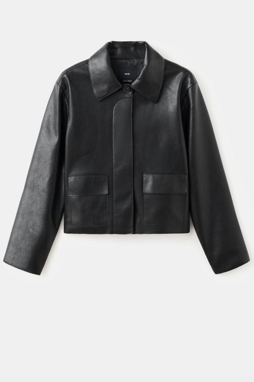 MANGO, Faux-Leather Jacket With Pockets - Women | Mango Usa