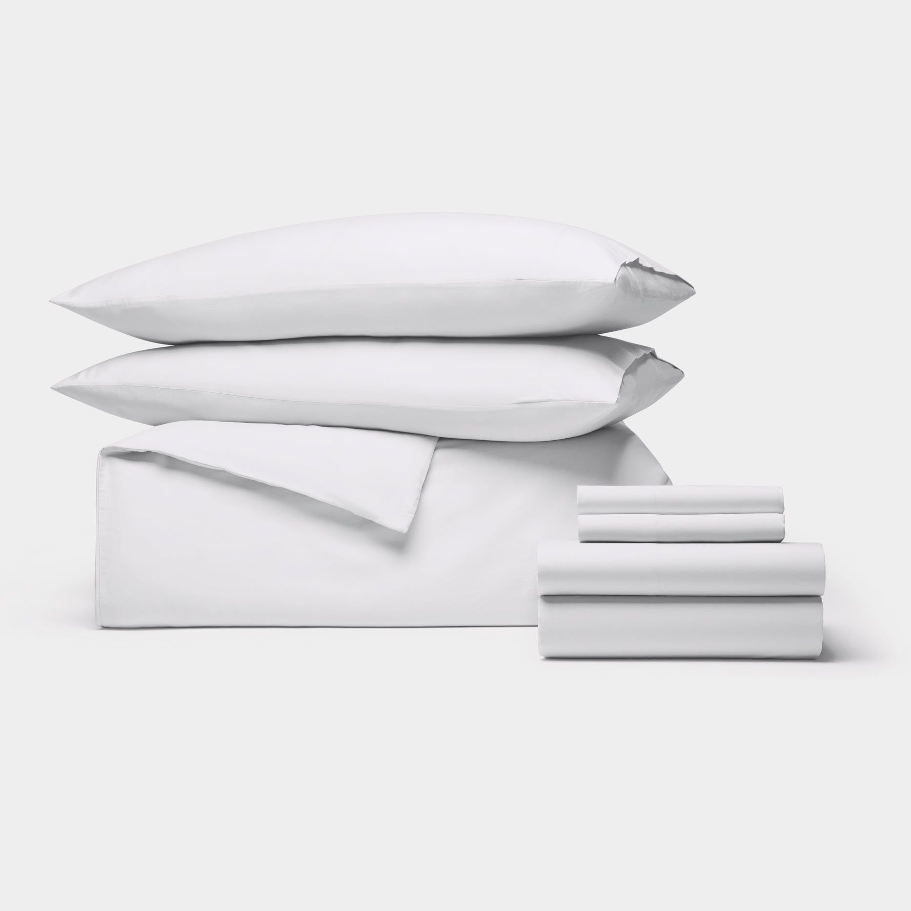 Soft-Wash Cotton Bedding Core Bundle - White / Twin