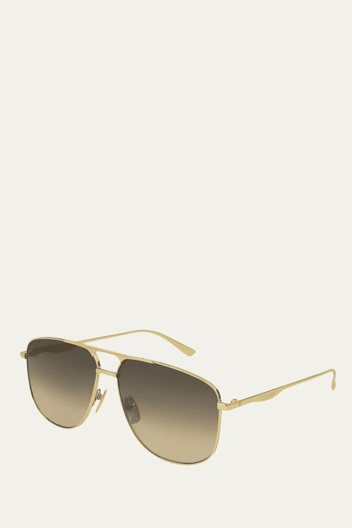 Gucci, Metal Pilot Sunglasses, Gold