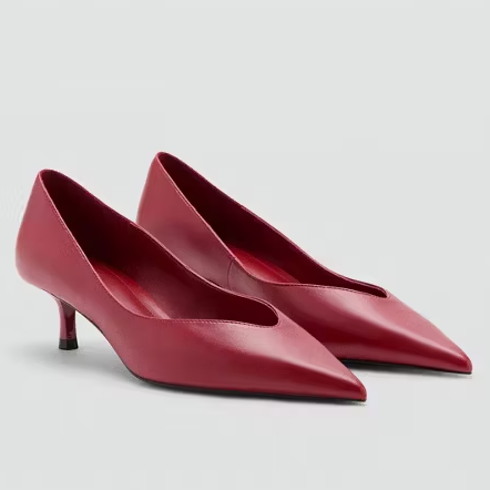 Mango, Kitten Heel Pointed Toe Shoe