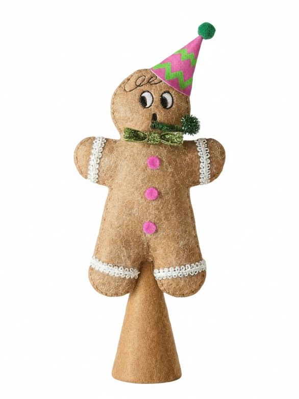 Gingerbread Man Felt Tree Topper