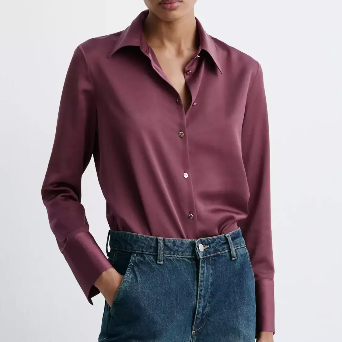 Regular-Fit Satin Shirt - Women | Mango United Kingdom