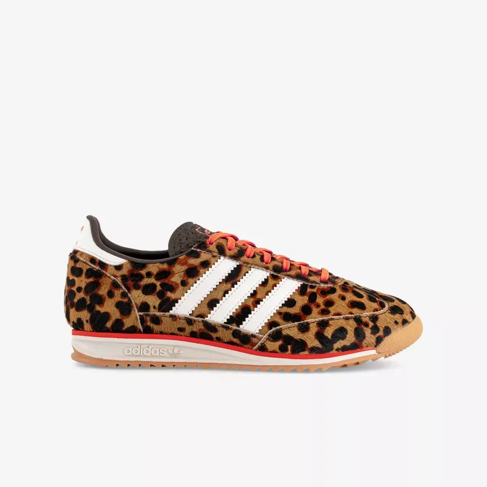 Sl 72 Leopard-Print Suede and Mesh Low-Top Trainers