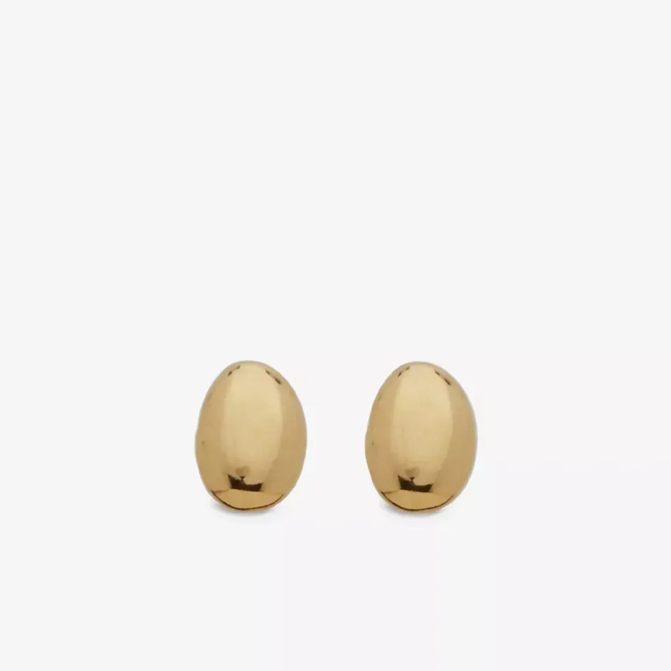 Nura Pebble 18ct Gold-Plated Vermeil Sterling Silver Stud Earrings