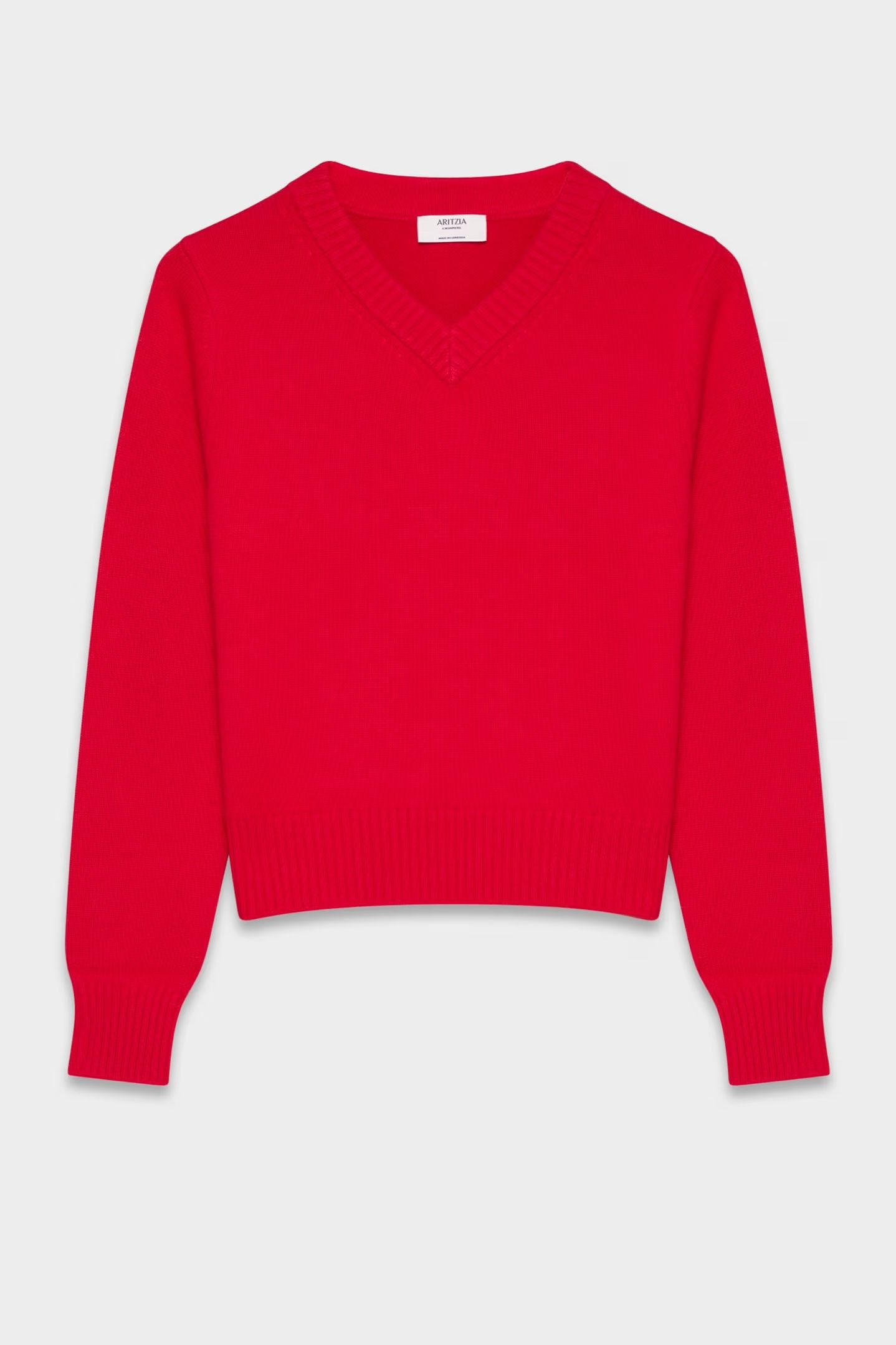 aritzia red cashmere sweater