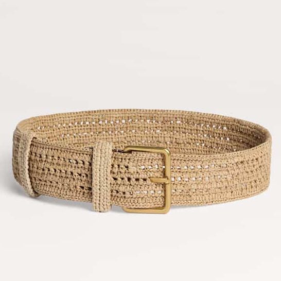 ME+EM Wide Raffia Summer Belt