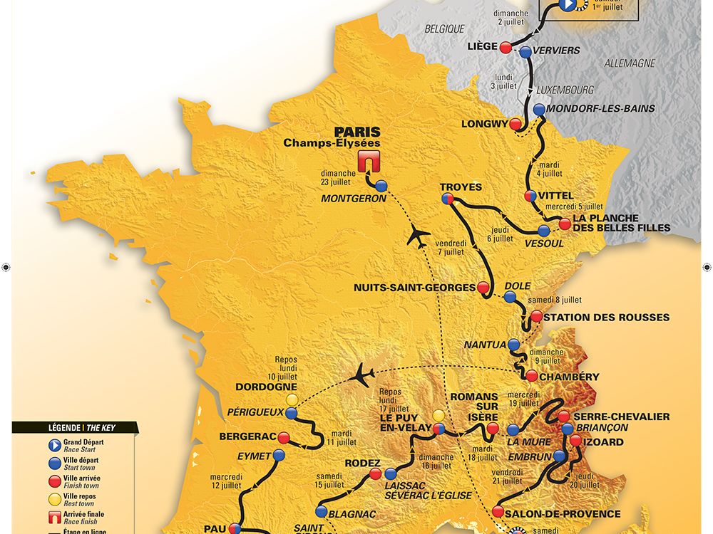 CYCLISME. Tour de France 2017 : découvrez le profil des 21 étapes