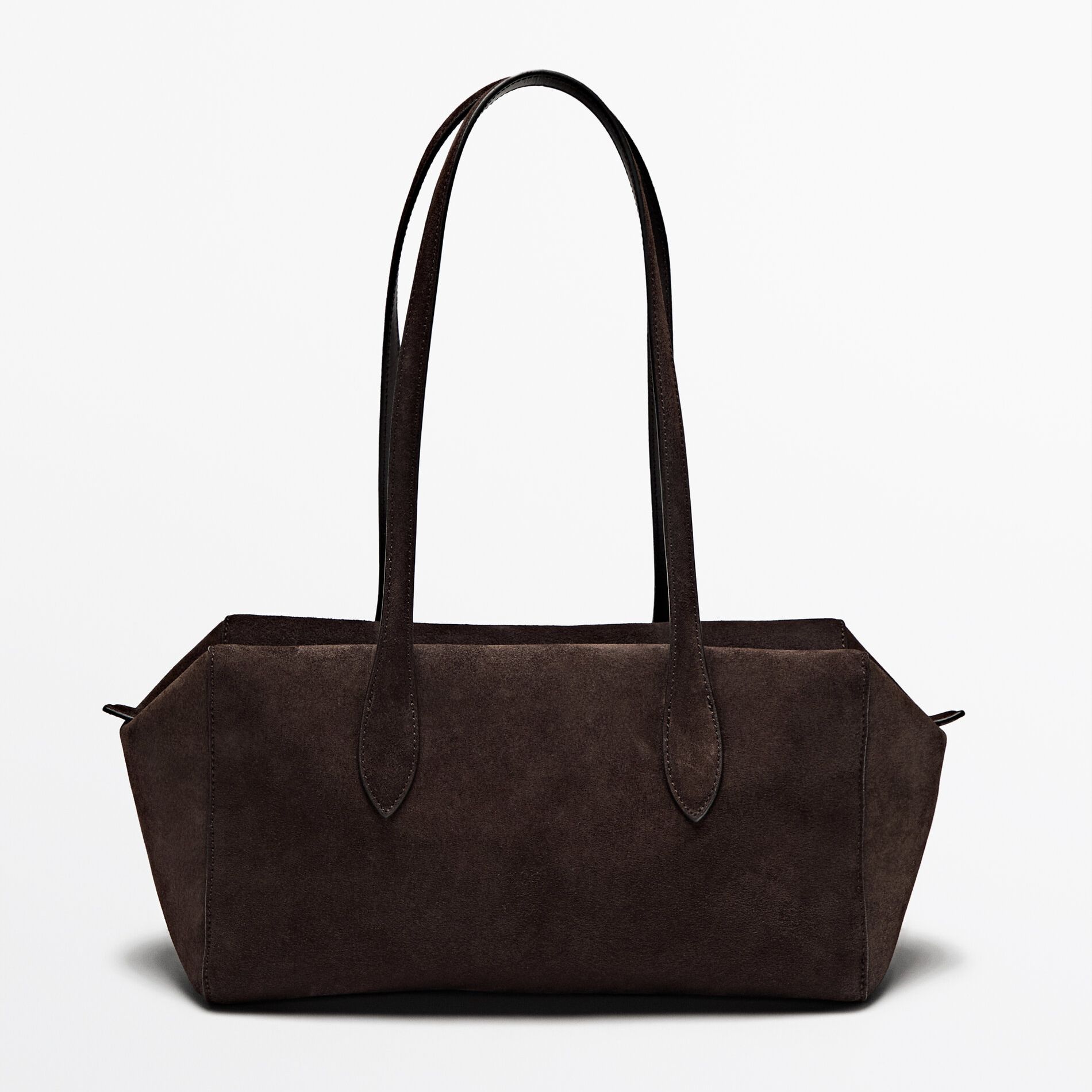 Split Suede Leather West Satchel Bag
