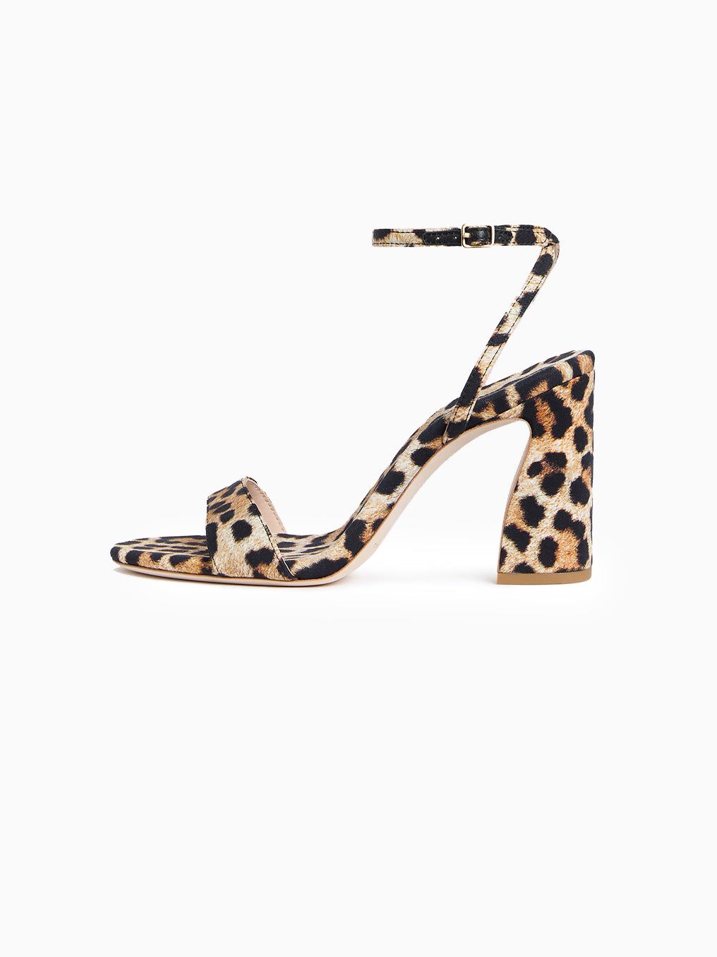 Malia Curved-Heel Sandal | Leopard
