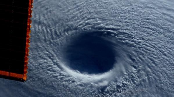 From Space, Typhoon Maysak's Eye Looks Like a Black Hole (Photo