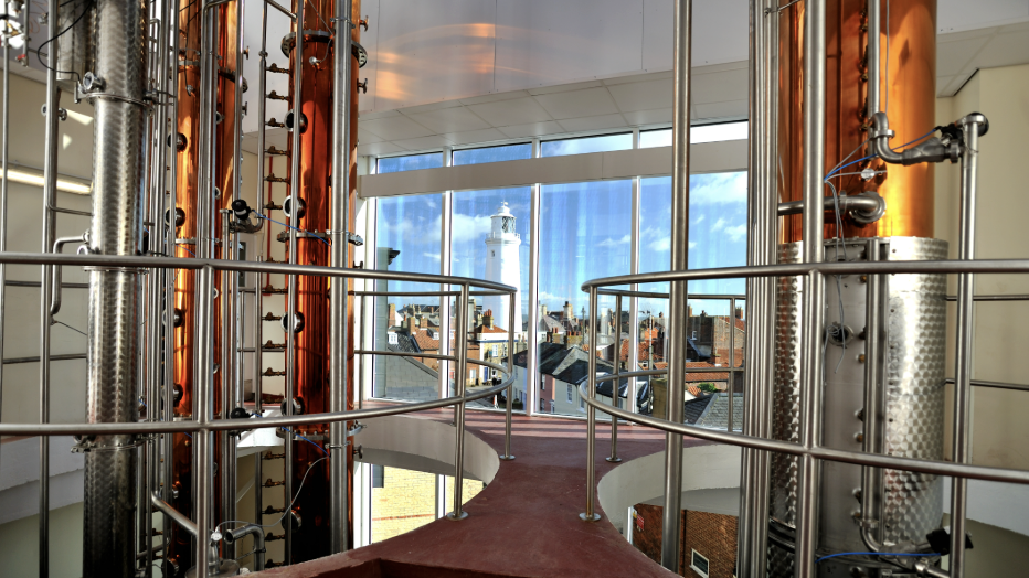 an image of the interior of the distillery room at Adnams