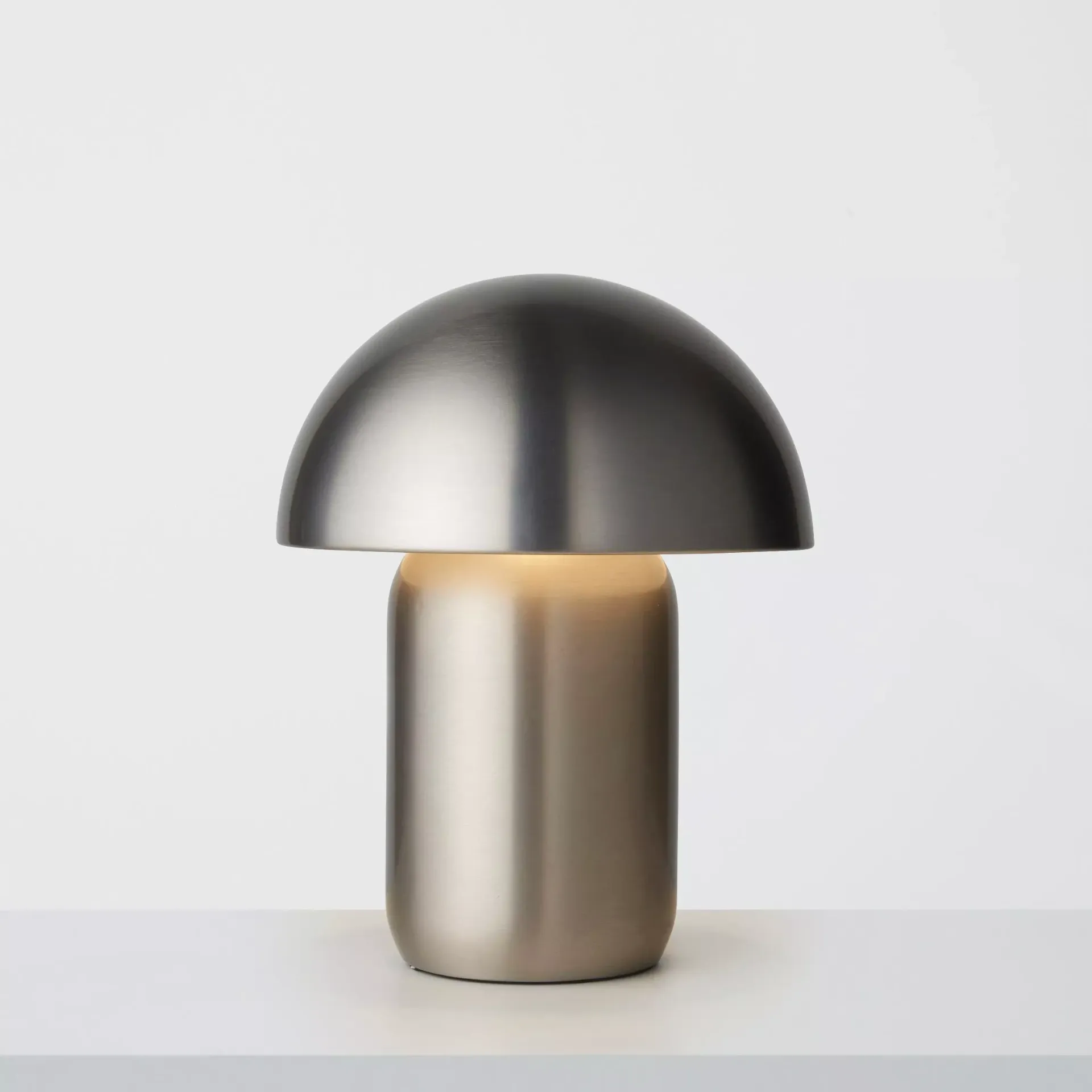 John Lewis Mushroom Rechargeable Portable Dimmable Table Lamp, Gloss Burgundy