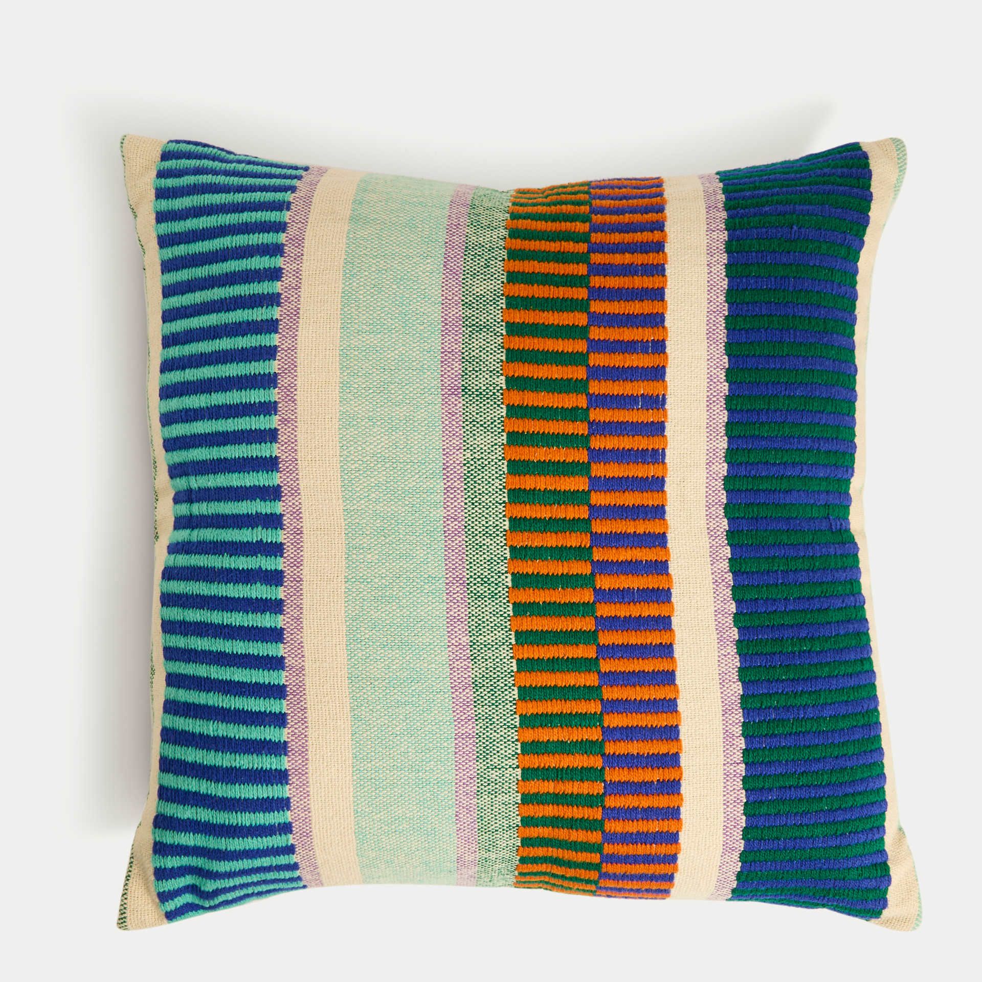 Set of 2 Pure Cotton Modern Stripe Outdoor Cushions