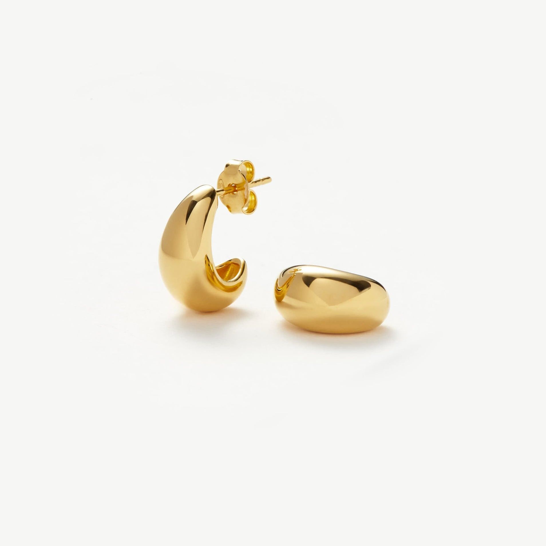Savi Dome Mini Hoop Earrings - 18ct Gold Vermeil