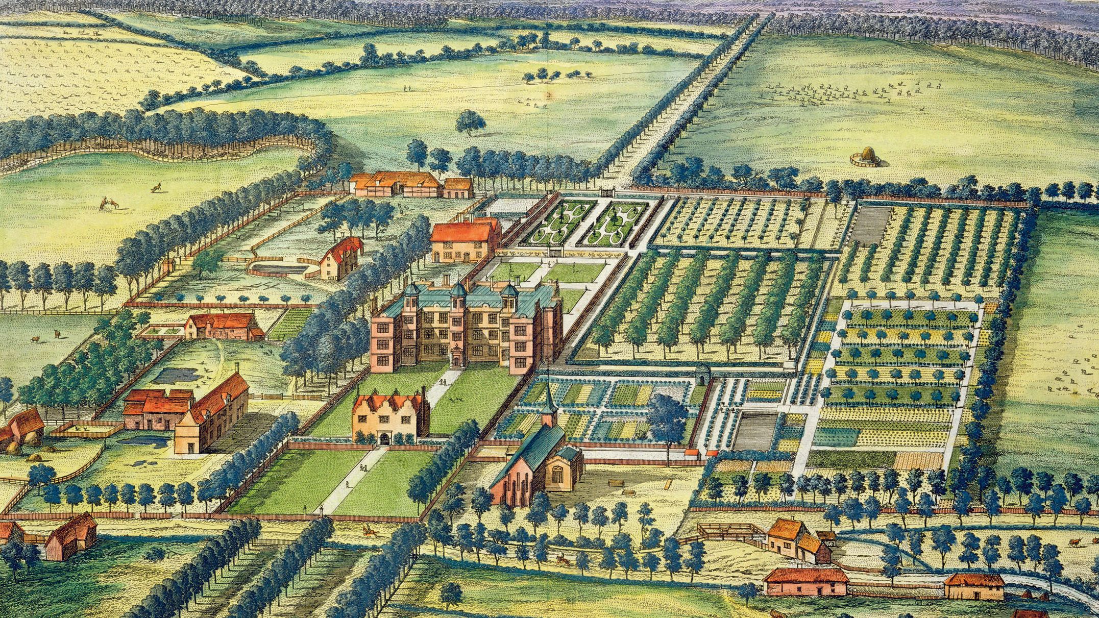 Doddington Hall in a painting