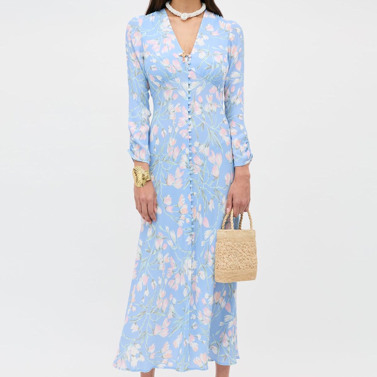 Rixo Katie Watercolour Floral Dress