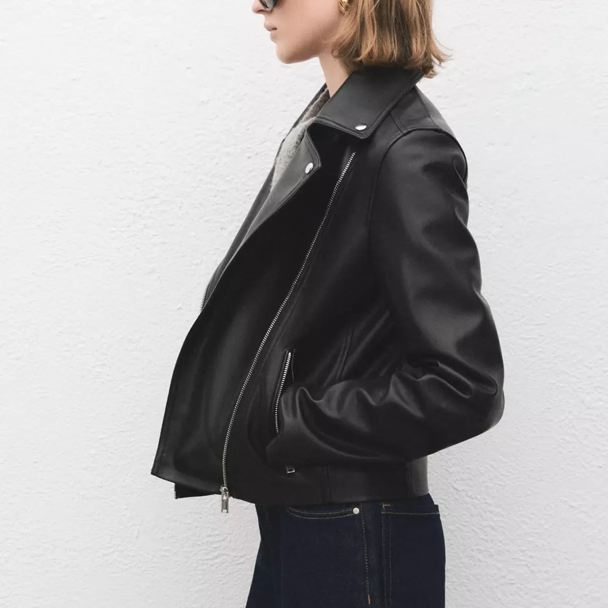 Faux-Leather Biker Jacket - Women | Mango United Kingdom