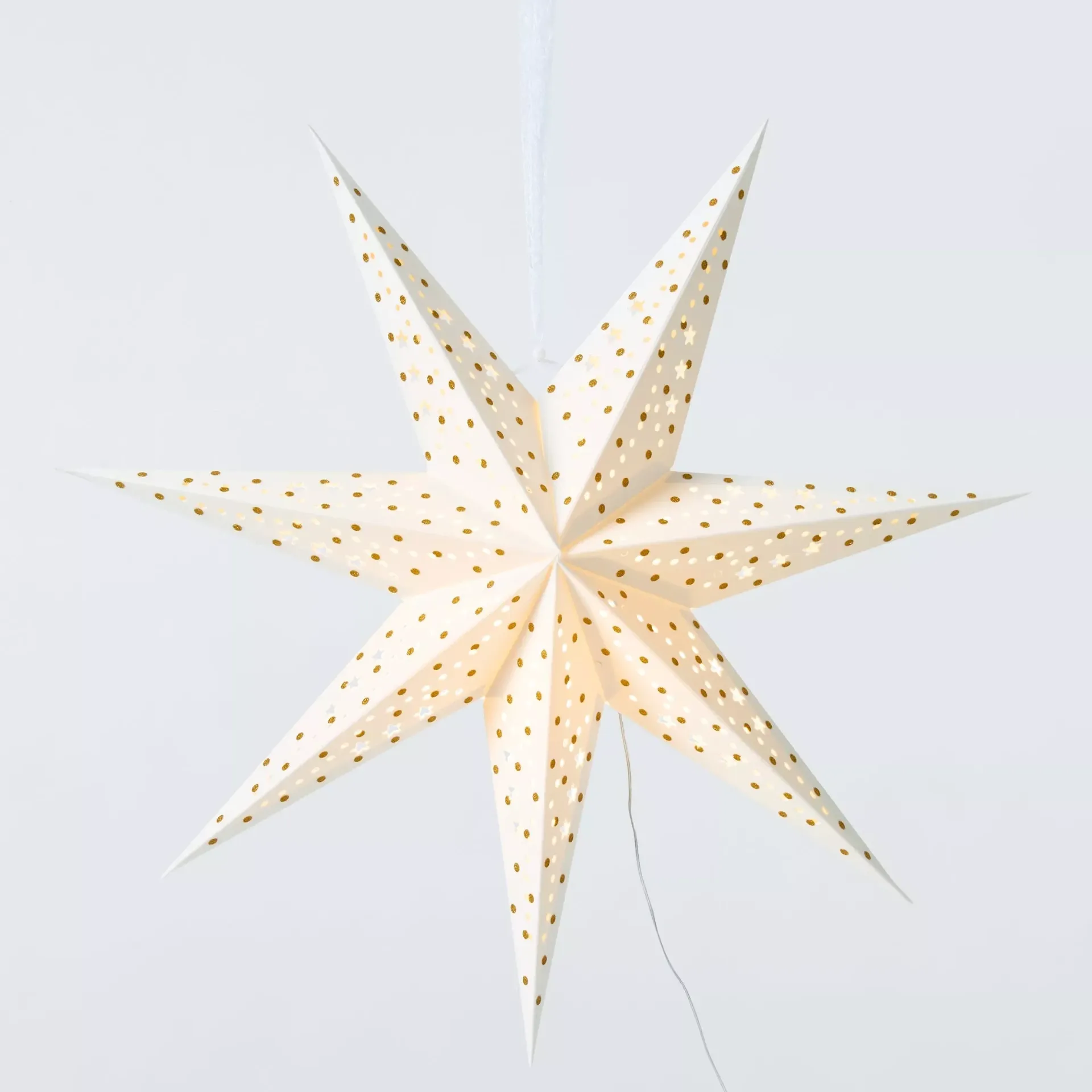 John Lewis Led Paper Star Light, Warm White