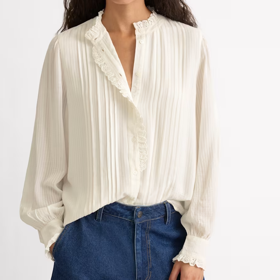 M&amp;amp;S, cream blouse by Albaray