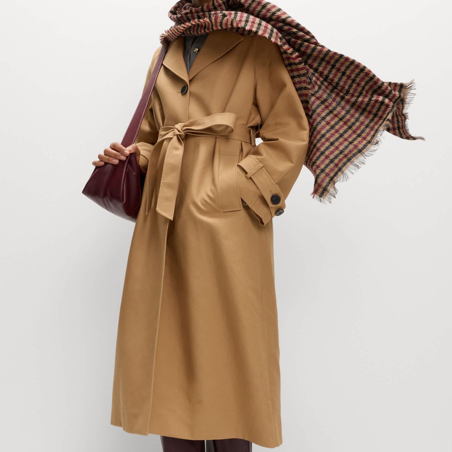 Cotton Rich Belted Longline Trench Coat