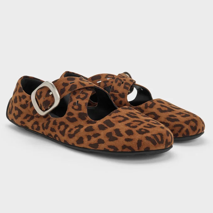 Charles &amp;amp; Keith, leopard print ballet flats