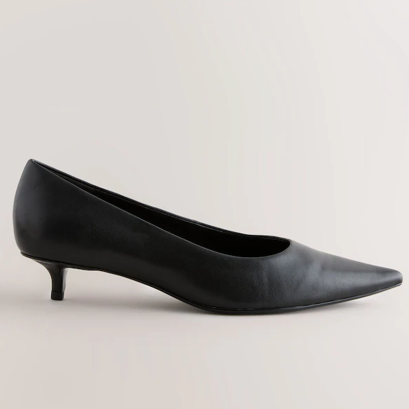 Next, court pump kitten heels