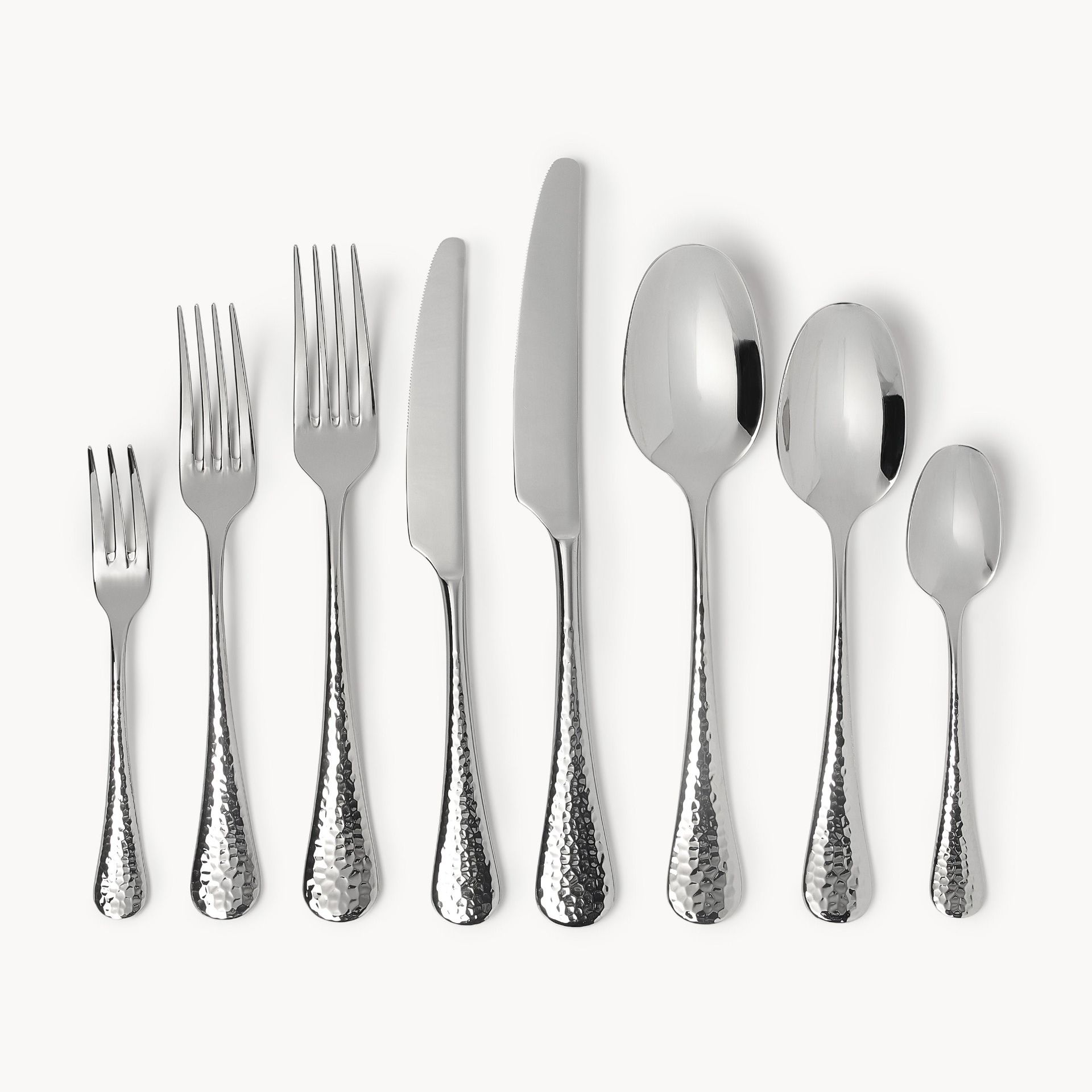 Westwing I Victoria Beckham, Stainless Steel Cutlery Set Addison, in Various Sizes &amp;ndash; 2 People (set of 16) &amp;ndash; Glossy Silver Coloured